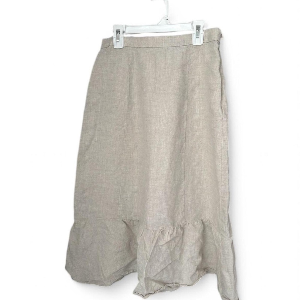 Aritzia Linen Chariot Linen Midi Skirt
